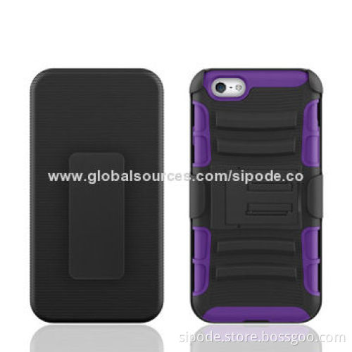 Heavy-duty hybrid cases for iPhone 6 with rubber coating